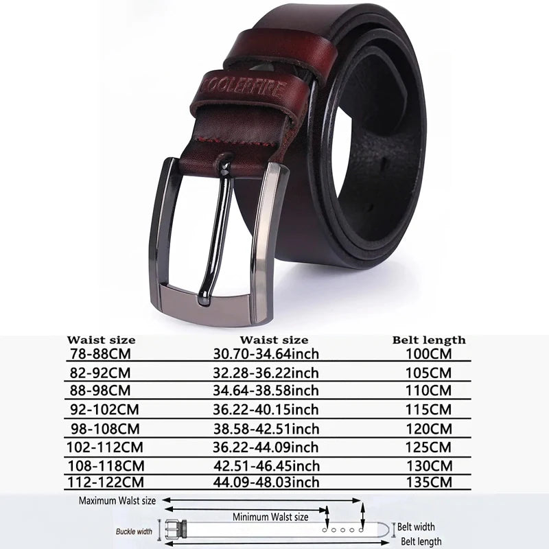 High-Quality Cowhide Leather Belt
