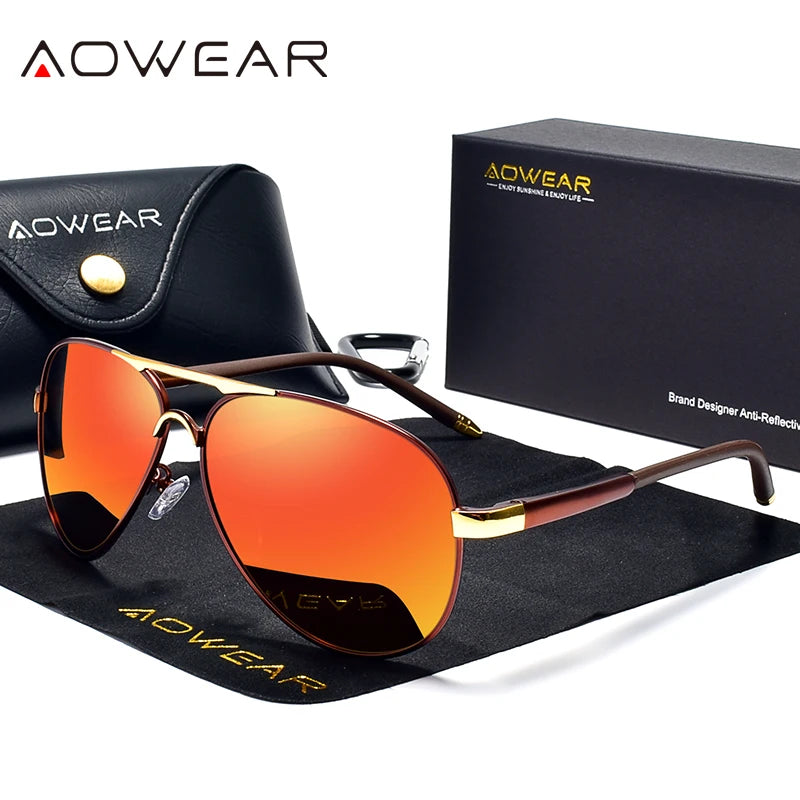 Men's Aviator-Style Sunglasses