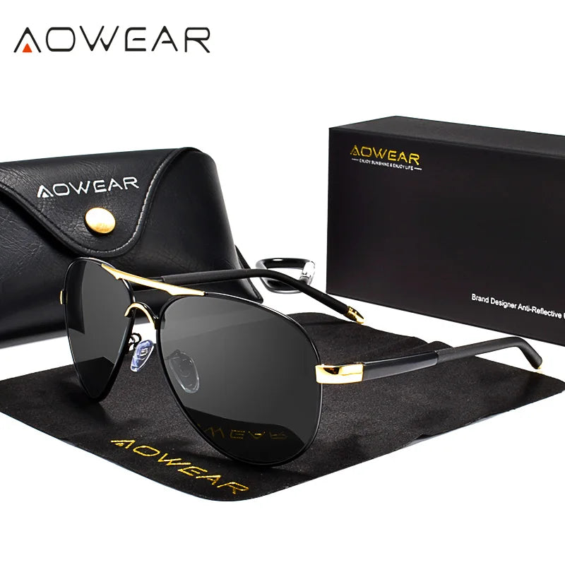 Men's Aviator-Style Sunglasses