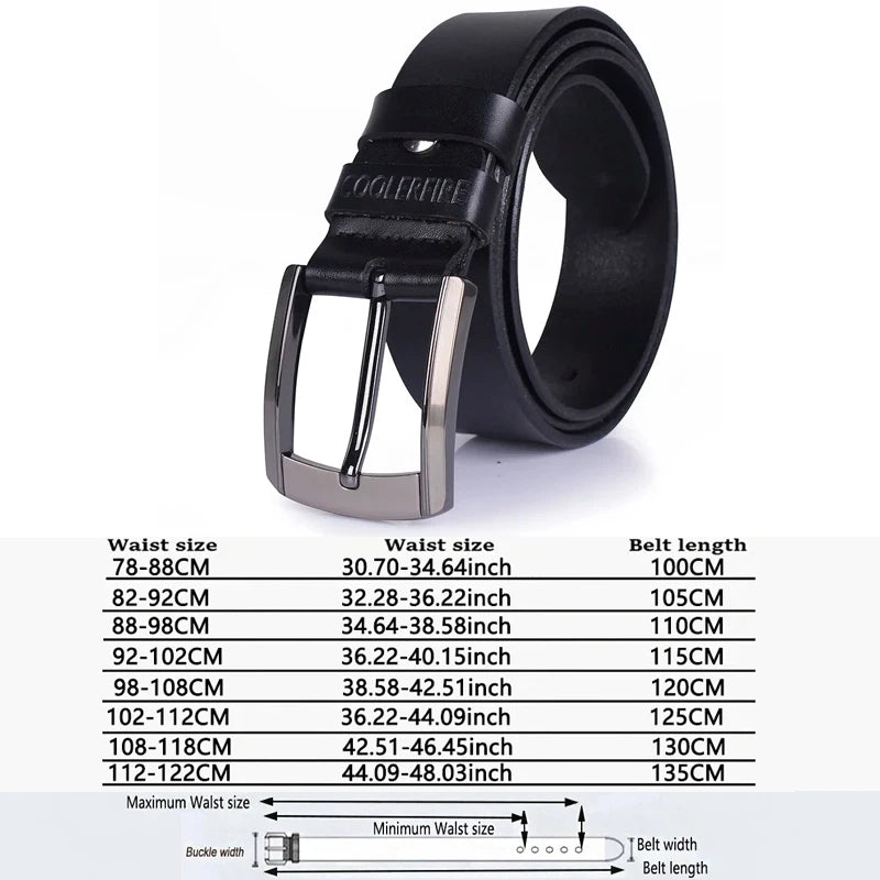 High-Quality Cowhide Leather Belt