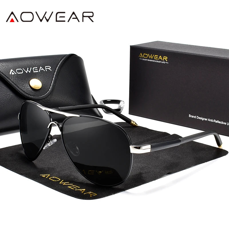 Men's Aviator-Style Sunglasses