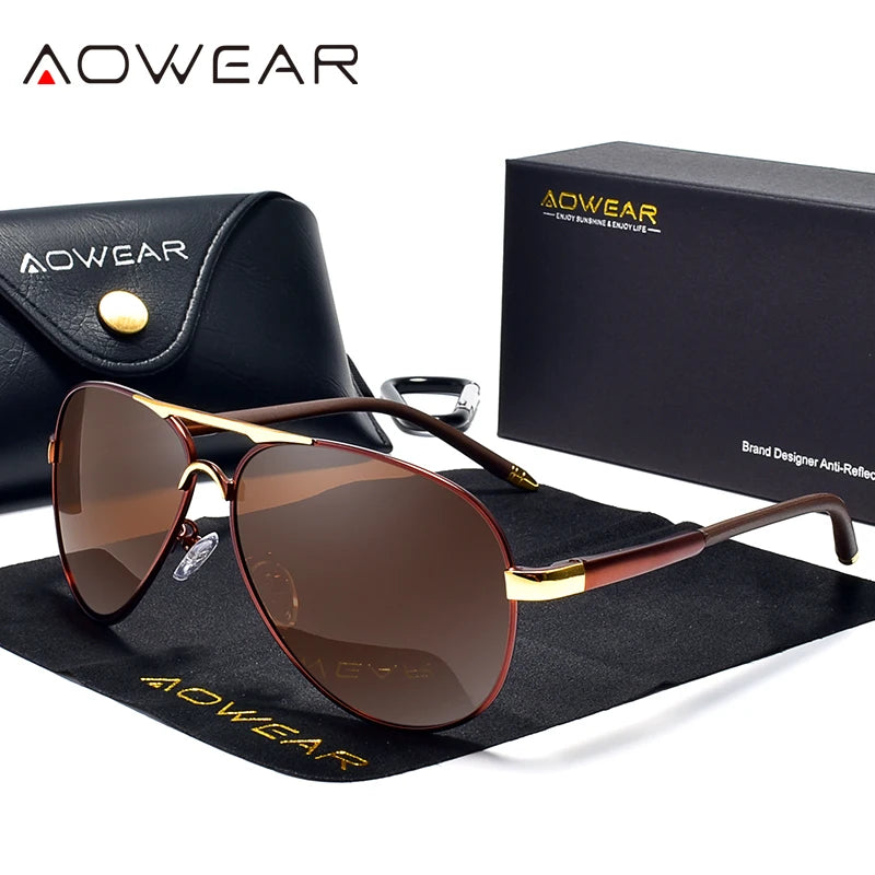 Men's Aviator-Style Sunglasses