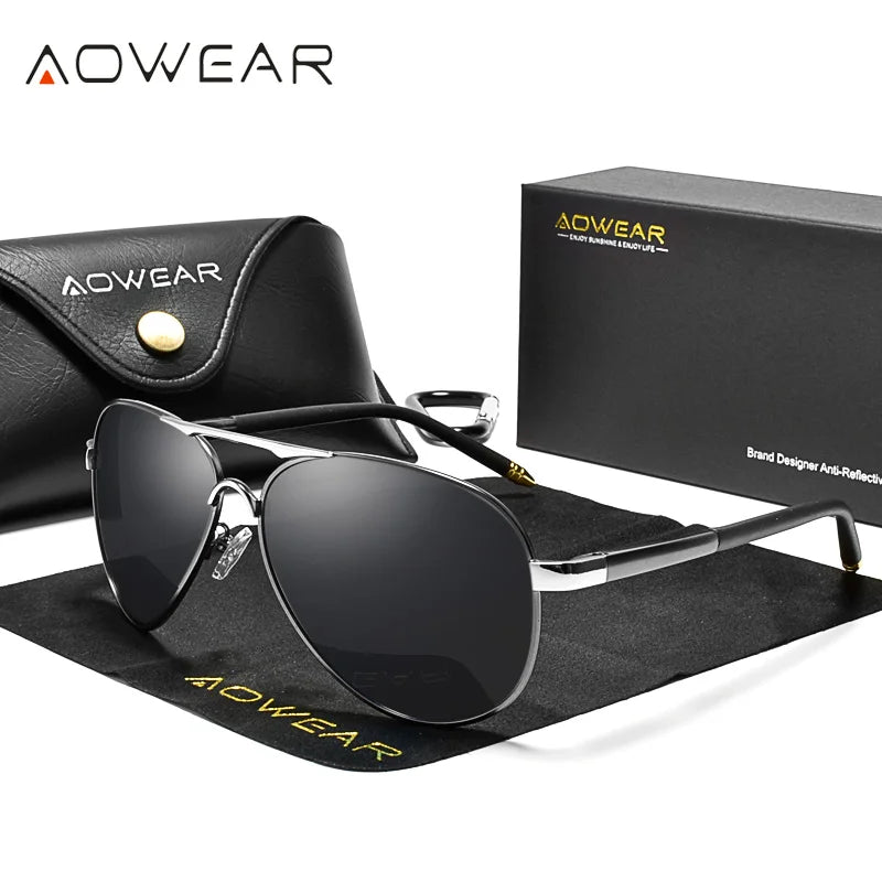 Men's Aviator-Style Sunglasses