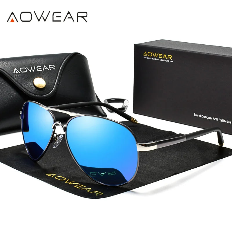 Men's Aviator-Style Sunglasses