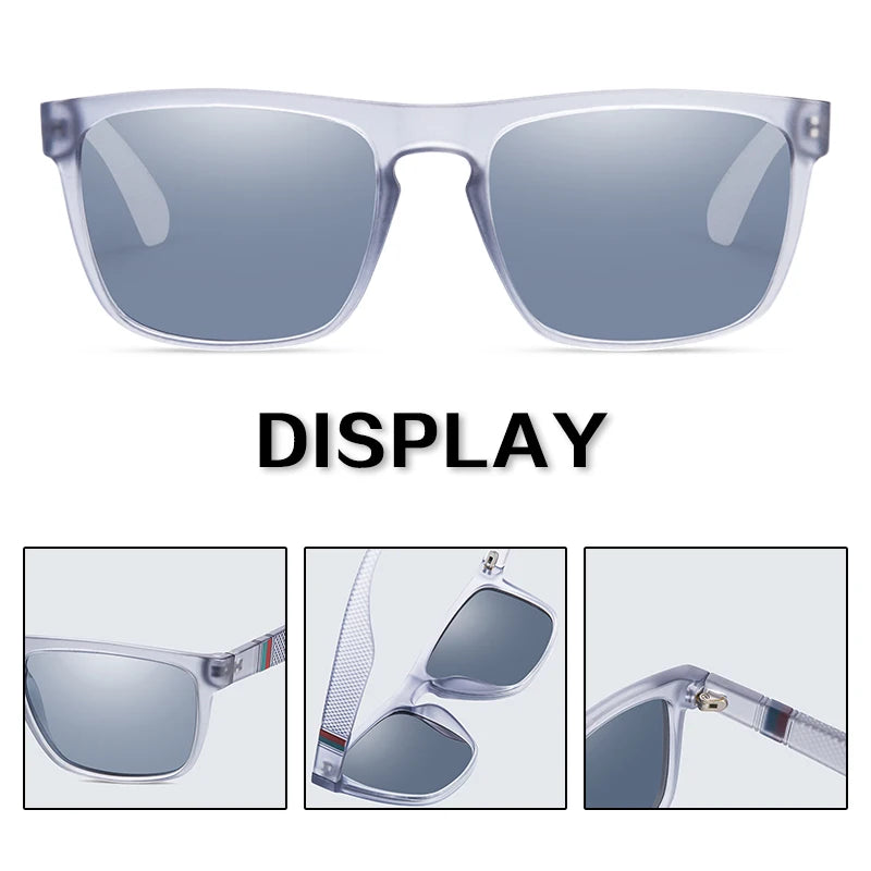 Vintage-Style Polarized Square Sunglasses
