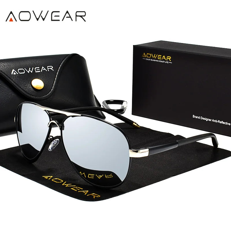 Men's Aviator-Style Sunglasses