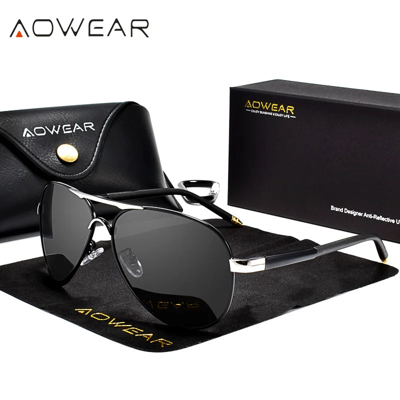 Men's Aviator-Style Sunglasses